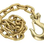 Safety Chain, 1/4"X36", Slip Hook, G70, Gold