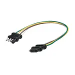 4 Way Flat, Molded, 12" Male/Female Loop