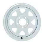 15"X 5", 5-5.5, White Spoke, 4.25" CB, 1870 lb.