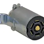 7-Way, Male, Flat Terminal Slot, Zinc