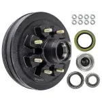 MAT Trailer Hub And Drum Assembly, 7000 lb Axle, 8 on 6-1/2" With 1/2" Studs, Complete, 99-865-7
