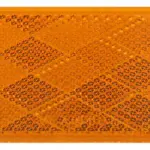 Reflector, Amber, Oblong, Self Adhesive/Screw Mount