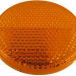 Reflector, Amber, Round 2", Self Adhesive