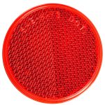 Reflector, Red, Round 2", Self Adhesive