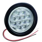 Tail Light, Red. Clear Lens, Round 4", Kit, (426)