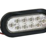 Back Up Light, LED, 6" Oval, Clear, 10 LED's, (421KC)