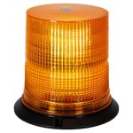 Amber Incandescent Beacon, 6.5" Wide, 6.3" Tall, Permanent Mount