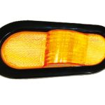 Center Turn/Side Marker Light, LED, 6" Oval, Amber, 9 LED's (421)