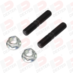 Rotor Mounting Stud & Nut, 1/2"-13 CT X 1/2"-20 FT, 2-Piece Kit, Disc