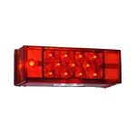 LED Rectangular Trailer Left Side Tail Light, Stop/Tail/Turn Light, Submersible, 17 Diodes, J-75L