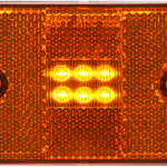 Marker Light, Amber, Square, Stud Mount, Reflex, (114)