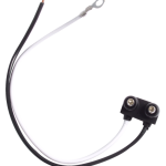 Pig Tail, 2-Wire, 6", Straight, Black/White