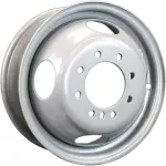 16"X6", 8-6.5, Silver Dual, 4.77" or 4.88" CB, 3200 lb., (Dexter)