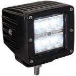 Spot Light, LED, 3" Square, Alum. Housing, Stud Mt