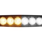 Strobe, LED, 5" Ultra Thin, Amber/Clear