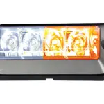 Strobe, LED, 4 7/8" Raised, Amber/Clear