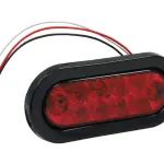 Tail Light, LED, 6" Oval, Red, 10 LED's, (421KR)