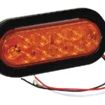 Turn Signal, LED, 6" Oval, Amber, 10 LED's, (421KA)