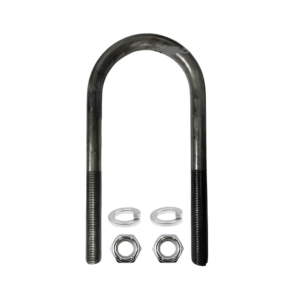 Round U-Bolt, 1-3/4", 4.29" Long, 3/8"-24, For 2,000 lb Axle