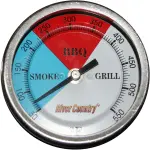 BBQ Thermometer, 3" Round, 1/2" Nipple