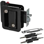 Jammy Locking Trailer Door Latch, Black, With 4 Keys, TDL01-B