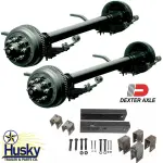 Dexter 12K Trailer Axle Kit- Electric Brakes - 42.25″ Spread - 24,000 lb GVWR With Saddles