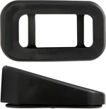 Rectangular Rubber Marker Light Grommet, 15° Angled, Flush Mount, A91G15B1