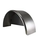 10-3/4"X36" 16 ga Round Smooth Single Axle Fender w/Back Plate