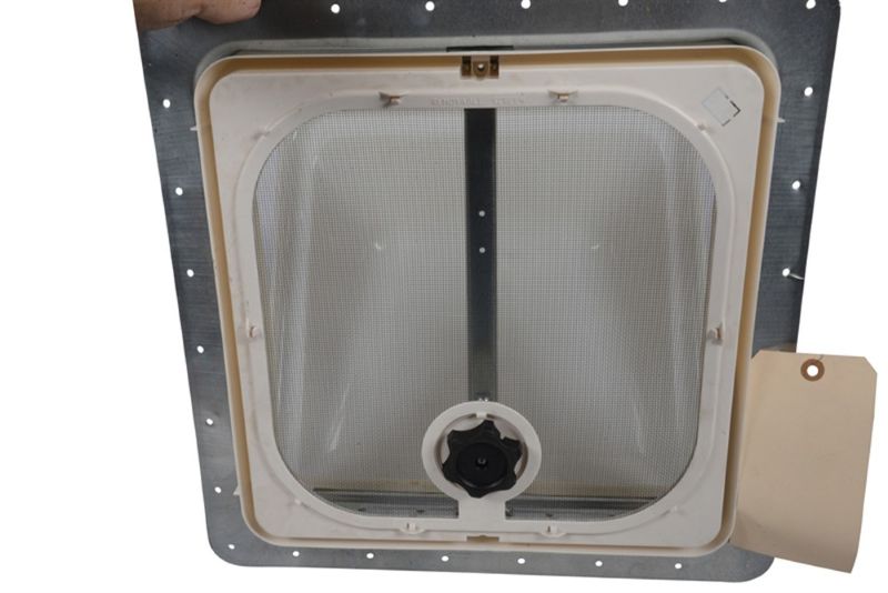 Roof vent Vent Dome Kit, 14"X14", Plastic Top, Crank, Screen, White
