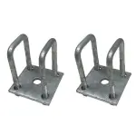 Galvanize Square U-Bolt Kit, 2" X 6-1/2" X 1/2", 2" X 3" Rectangular Axle