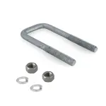 Galvanize Square U-Bolt, 2" X 6-1/2" X 1/2", TS0012