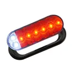LED Tail Light With Reverse Light, 6″ Oval, 8 Red LED’s, 2 Clear LED's, J-68-RH4