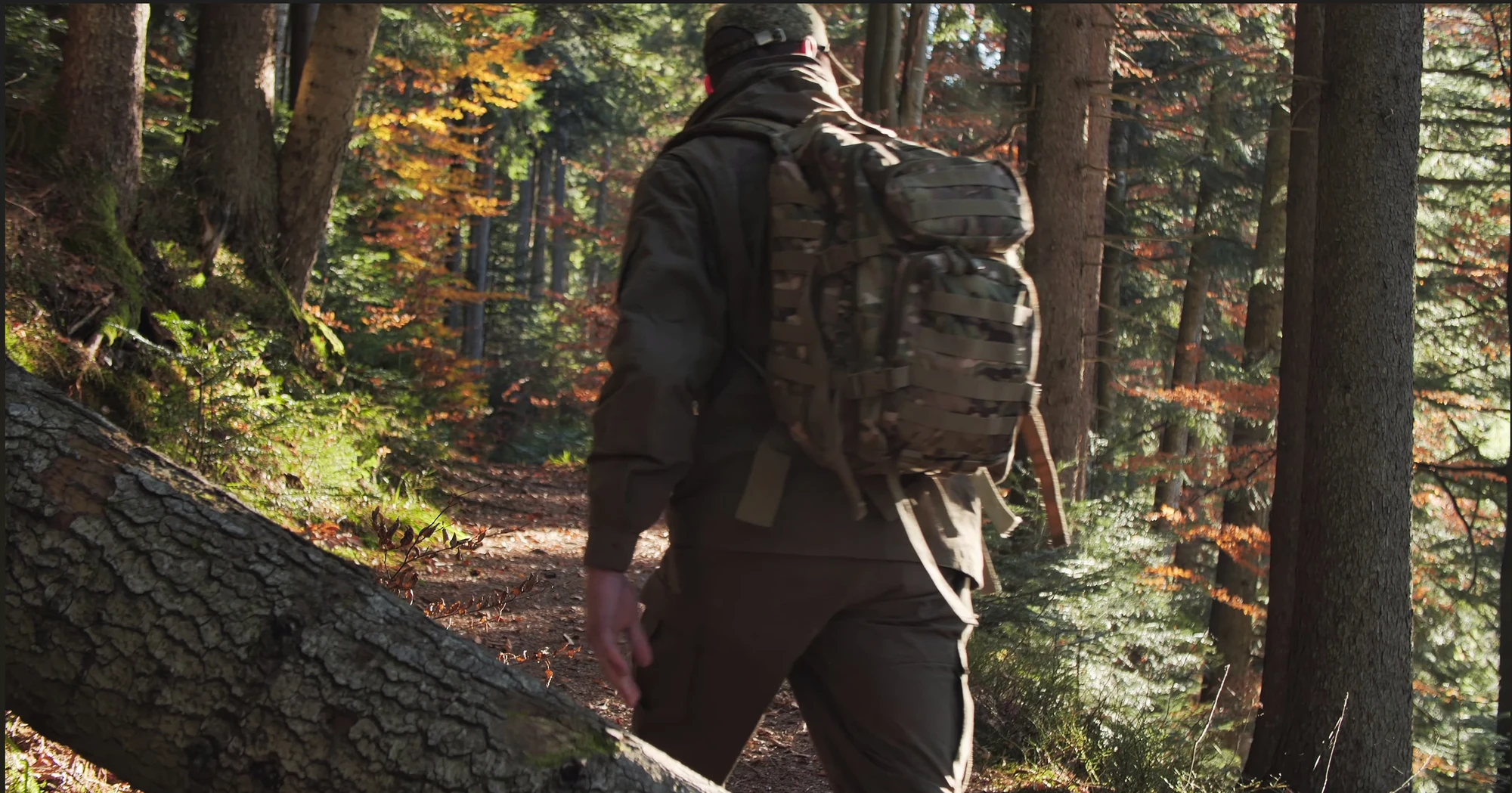 man on trail