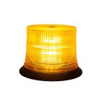 Amber LED Beacon, 6.5" Wide, 5" Tall, Magnetic-Permanent Mount