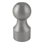 Chrome 2-5/16-inch trailer hitch ball with threaded shank